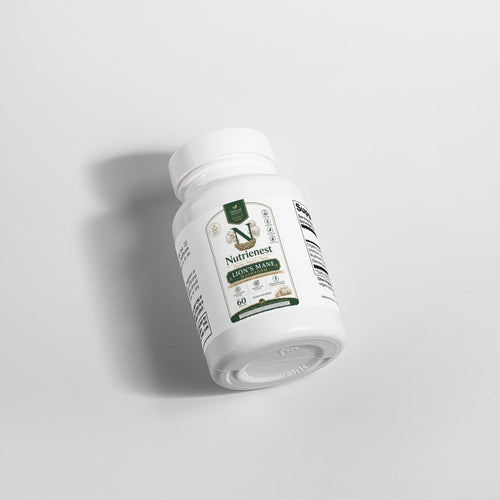 Nutrienest Lion's Mane Mushroom Capsules | Memory, Focus & Brain Health Support Nutrienest