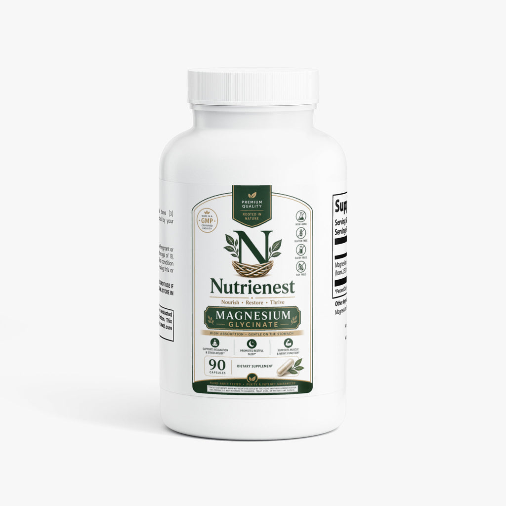 Nutrienest Magnesium Glycinate Complex | Restful Sleep & Nervous System Support Nutrienest