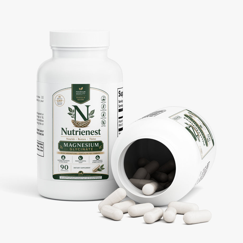 Nutrienest Magnesium Glycinate Complex | Restful Sleep & Nervous System Support Nutrienest