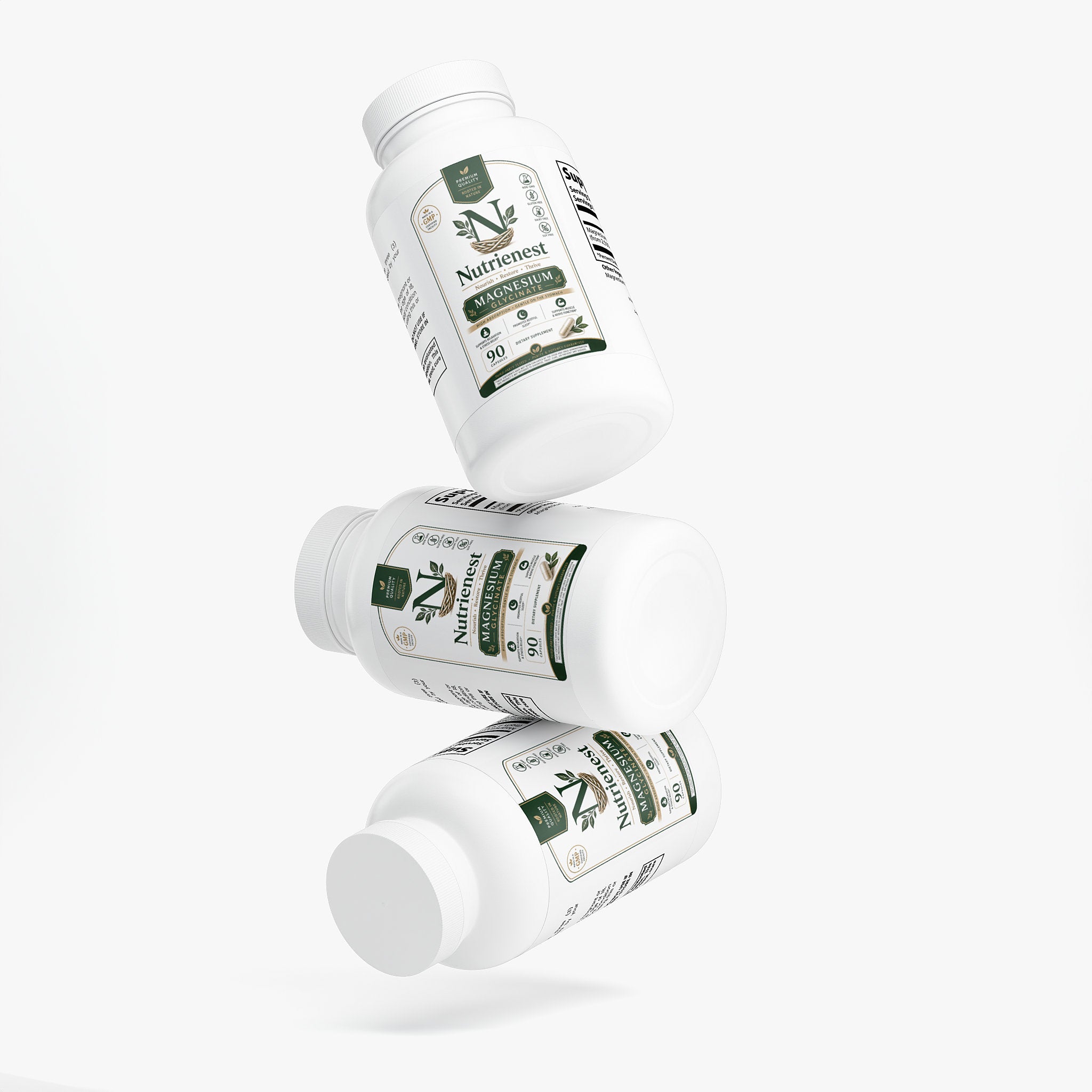 Nutrienest Magnesium Glycinate Complex | Restful Sleep & Nervous System Support Nutrienest